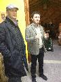 Massimo Lanciotti (Lanciotti Distribuzione) di Tortoreto e Gianni Di Carlo (Agriverde) di Ortona, da sinistra nella foto, spiegano la stretegia della loro iniziativa che vuole essere "un esempio da seguire per contrastare la crisi economica in atto"