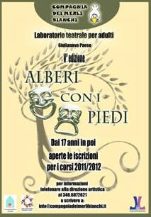 Da luned 3 ottobre ripartono a Giulianova i laboratori di teatro per ragazzi e adulti organizzati dalla Compagnia dei Merli Bianchi in collaborazione con gli Istituti Riuniti Castorani-De Amicis. Anche questanno i corsi annuali si terranno negli spazi della scuola materna De Amicis, a Giulianova Paese in via Cavour 4, e saranno coordinati dallattrice e docente teatrale Margherita Di Marco insieme agli altri artisti della Compagnia.